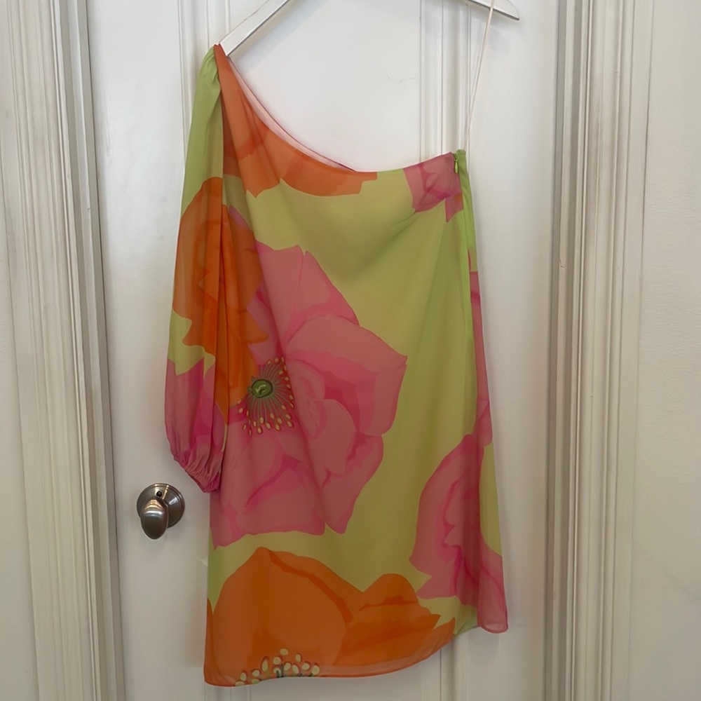 New Trina Turk one shoulder dress